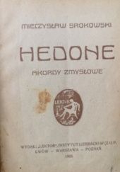 Okładka książki Hedone. Akordy Zmysłowe Mieczysław Srokowski