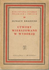 Okładka książki Utwory wierszowane w wyborze Ignacy Krasicki