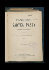 Okładka książki Pamiętniki Sadyka Paszy Michał Czajkowski
