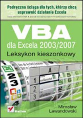 Okładka książki VBA dla Excela 2003/2007. Leksykon kieszonkowy Mirosław Lewandowski