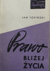 Okładka książki Prawo bliżej życia Jan Topiński