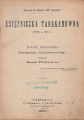 Okładka książki Księżniczka Tarakanówna 1775-76 r. Powieść historyczna Grigorij Danilewski