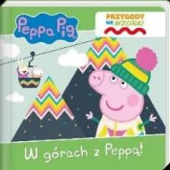 Okładka książki Peppa Pig. Przygody we wzorki. W górach z Peppą praca zbiorowa