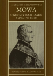Okładka książki Mowa o konstytucji rządu 3 maja 1791 roku Hieronim Stroynowski