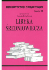 Okładka książki Liryka średniowiecza Danuta Polańczyk