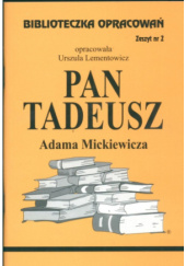 Okładka książki "Pan Tadeusz" Adama Mickiewicza Urszula Lementowicz