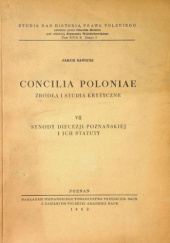 Okładka książki Synody diecezji poznańskiej i ich statuty Jakub Sawicki