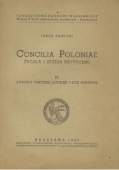 Okładka książki Synody diecezji łuckiej i ich statuty Jakub Sawicki