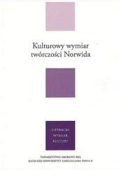 Okładka książki Kulturowy wymiar twórczości Norwida Cyprian Janusz Moryc OFM, Ryszard Zajączkowski