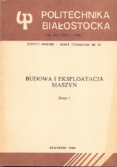 Okładka książki Budowa i eksploatacja maszyn Czesław Celmerowski
