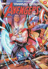 Okładka książki Marvel Action. Avengers: Rubin przejścia Matthew K. Manning, Protobunker, Jon Sommariva
