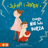 Okładka książki Julka i Janek. Czego nie lubi burza Kasia Keller, Karolina Krakowiecka