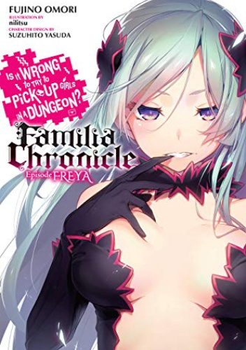 Okładki książek z cyklu Danmachi Familia Chronicle (light novel)