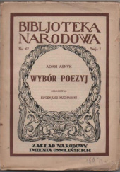 Okładka książki Wybór poezyj Adam Asnyk