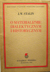 Okładka książki O materializmie dialektycznym i historycznym Józef Stalin