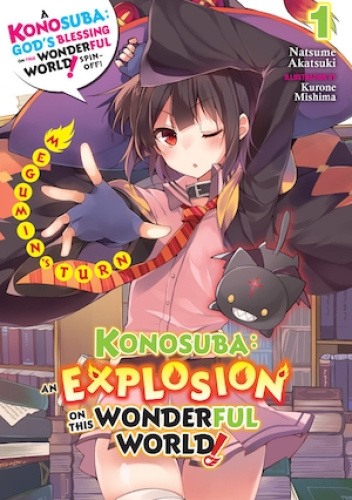 Okładki książek z cyklu Konosuba: An Explosion on This Wonderful World! (light novel)