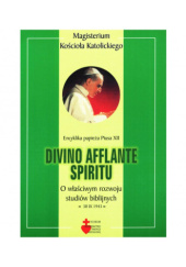 Okładka książki Divino afflante Spiritu (O właściwym rozwoju studiów biblijnych) Pius XII