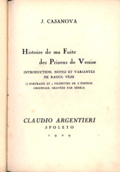 Okładka książki Histoire de ma fuite des prisons de Venice Jacques Casanova