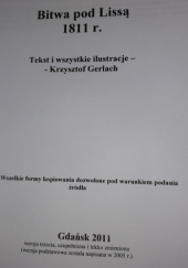 Okładka książki Bitwa pod Lissą 1811 r. Krzysztof Gerlach
