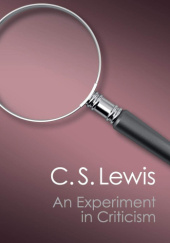 Okładka książki Experiment in Criticism Staples Lewis Clive