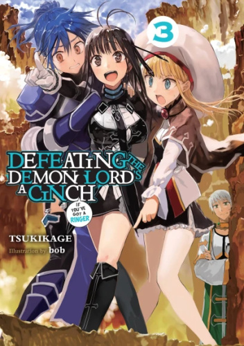Okładki książek z cyklu Defeating the Demon Lord's a Cinch (light novel)