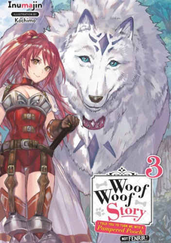 Okładki książek z cyklu Woof Woof Story (light novel)