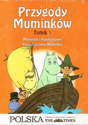 Okładki książek z serii Przygody Muminków