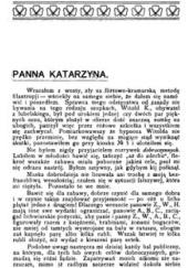 Okładka książki Panna Katarzyna Karolina Szaniawska