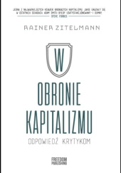 Okładka książki W obronie kapitalizmu Rainer Zitelmann
