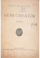 Okładka książki Veni creator. Nowele Wanda Miłaszewska