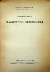 Okładka książki Wawrzyniec Surowiecki Aleksander Gella