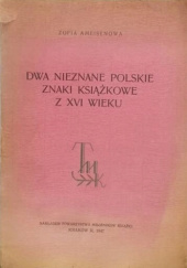 Dwa nieznane polskie znaki książkowe z XVI wieku