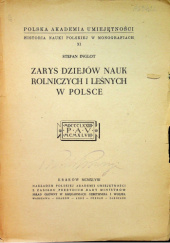 Okładka książki Zarys dziejów nauk rolniczych i leśnych w Polsce Stefan Inglot
