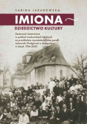 Okładka książki Imiona ‒ dziedzictwo kultury Sabina Jakubowska