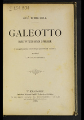 Okładka książki Galeotto José Echegaray y Eizaguirre