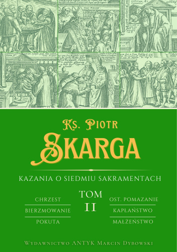 Okładki książek z cyklu Kazania o Siedmiu Sakramentach