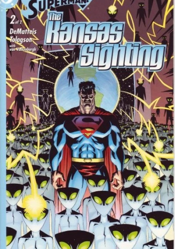 Okładki książek z cyklu Superman: The Kansas Sighting