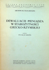 Okładka książki Dewaluacje pieniądza w starożytności grecko-rzymskiej Stanisław Mrozek