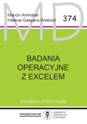 Okładka książki Badania operacyjne z Excelem Marcin Anholcer, Helena Gaspars-Wieloch