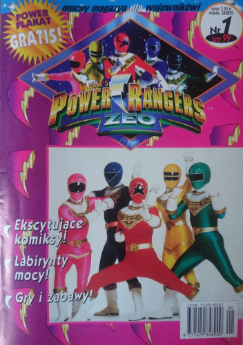 Okładki książek z cyklu Power Rangers TM-SEMIC