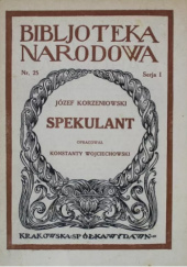 Okładka książki Spekulant Józef Korzeniowski