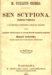 Okładka książki Sen Scypiona Cyceron
