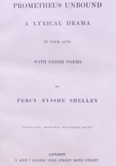 Okładka książki Prometheus Unbound a Lyrical Drama in Four Acts with Other Lyrics Percy Bysshe Shelley