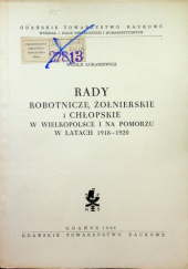 Okładka książki Rady robotnicze, żołnierskie i chłopskie w Wielkopolsce i na Pomorzu 1918 - 1920 Witold Łukaszewicz