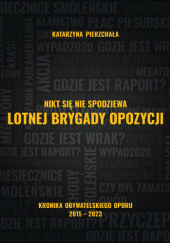 Okładka książki Nikt się nie spodziewa Lotnej Brygady Opozycji, kronika obywatelskiego oporu 2015-2023 Katarzyna Pierzchała