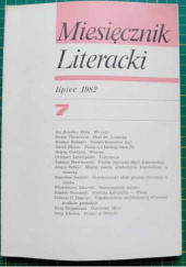 Okładka książki Miesięcznik Literacki nr 7(189) lipiec 1982r. praca zbiorowa