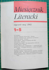 Okładka książki Miesięcznik Literacki nr 1-5(183-187) styczeń – maj 1982r. praca zbiorowa
