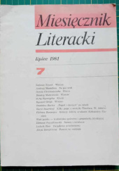 Okładka książki Miesięcznik Literacki nr 7(179) lipiec 1981r. praca zbiorowa