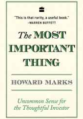 Okładka książki The most important thing Howard Marks
