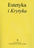 Okładka książki Estetyka i Krytyka 24 (1/2012) praca zbiorowa